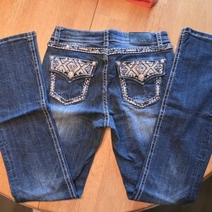 Grace in LA Jeans with Embellished Pockets